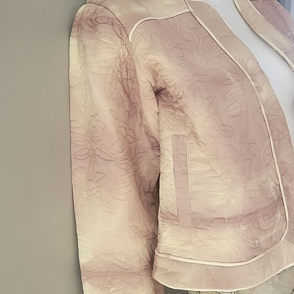 LLANI X Free People Quilted Open Front Bomber Jacket